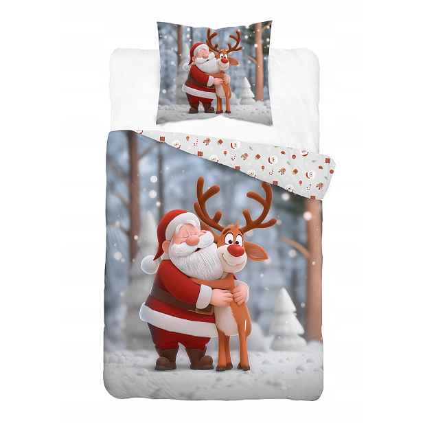 Povlečení Vánoční 140x200 Mikuláš Sob Vánoční Merry Christmas