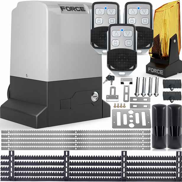 Sada Pro Posuvné Brány Force 1200 Ovladače (ovladače) 5x Lišta Lampa S Anténou
