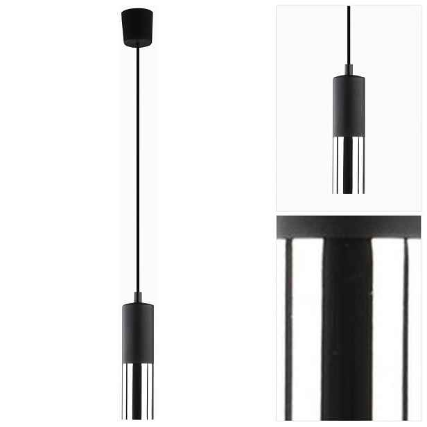 Černá závěsná Elit pohyblivá minimalistická forma do kuchyně Tk Lighting