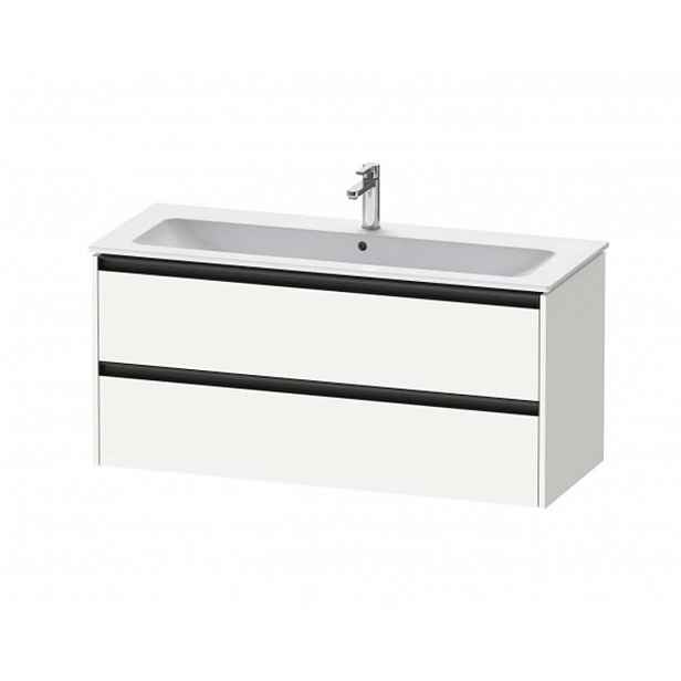 Duravit Ketho.2 - Umyvadlová skříňka 55x121x48 cm, 2 zásuvky, matná bílá K25265018180000