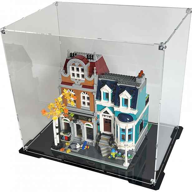 Vitrína s černou základnou pro Lego 10270 Creator Expert Knihkupectví