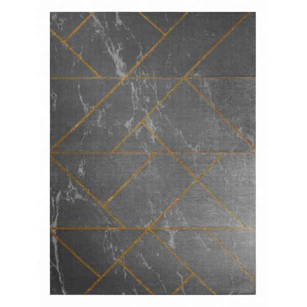 Kusový koberec Emerald geometric 1012 grey and gold, 80x150, šedá, chodba / předsíň, Dywany Łuszczów