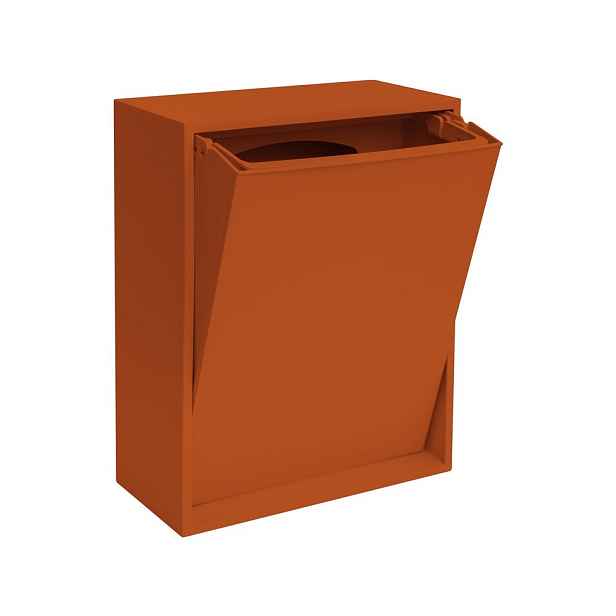 Odpadkový koš na tříděný odpad/nástěnný z recyklovaného plastu v terakotové barvě Recycling Box – ReCollector