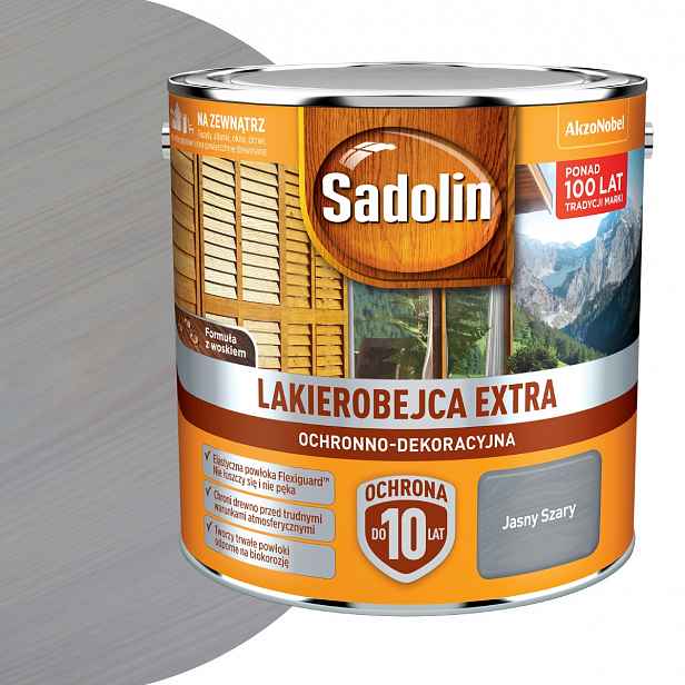 Sadolin Lakovací hmota Extra na dřevo 2,5L Světle Šedá