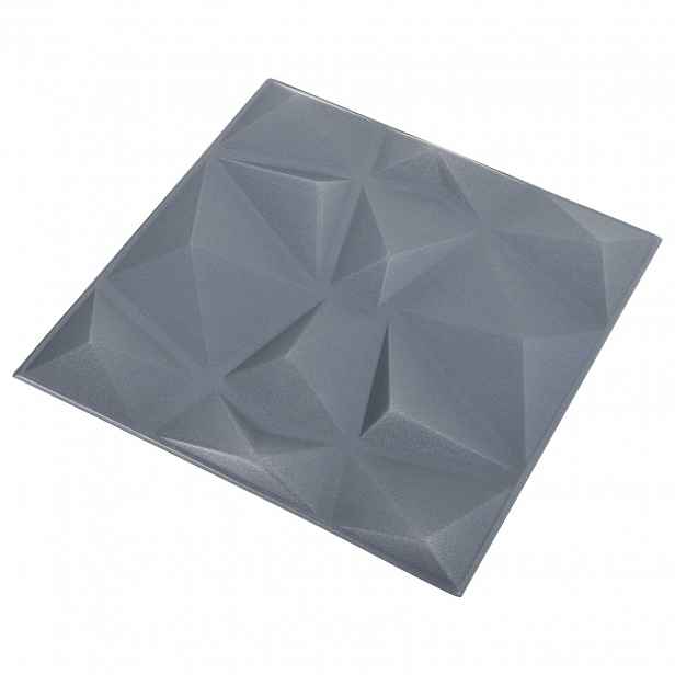 vidaXL Nástěnné panely 12 ks 50 x 50 cm Diamantová šedá XPS pěna