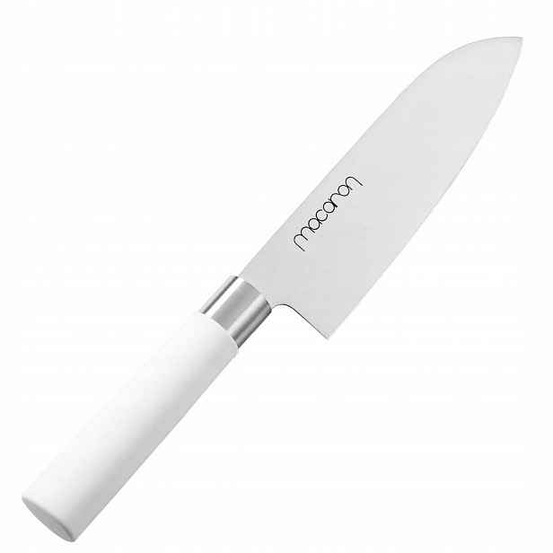 Satake Macaron bílý japonský kuchyňský Nůž Santoku na Zeleniny 56-58 Hrc 17cm