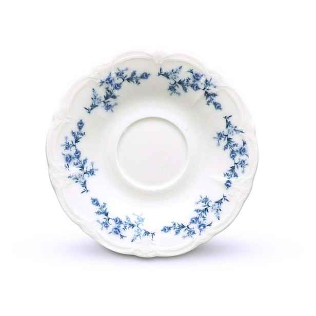 Bílý/modrý porcelánový podšálek ø 12 cm Retro – BonBistro