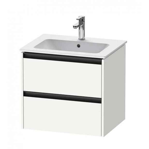 Duravit Ketho.2 - Umyvadlová skříňka 55x61x48 cm, 2 zásuvky, matná bílá K25262018180000