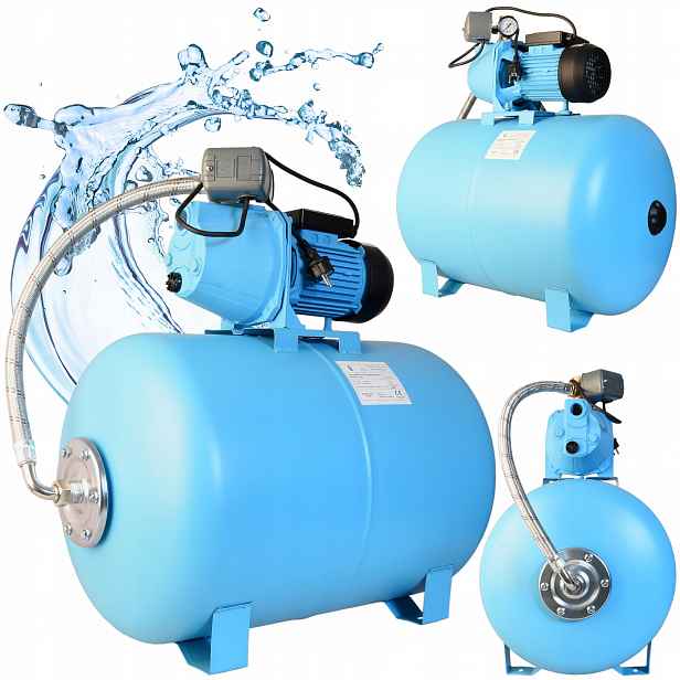 Hydrofor Na Vodu 100L Sací čerpadlo Kompletní Set 1100W 3600l/h Výkonný Set