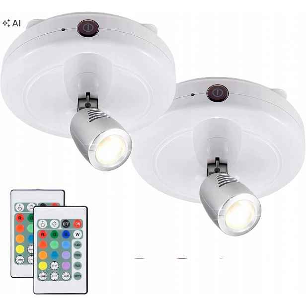Led Rgb reflektor na baterie s dálkovým ovládáním pro terč na šipky 2 ks Honwell