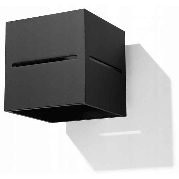 Nástěnná lampa Lobo Černá Sollux SL.0204