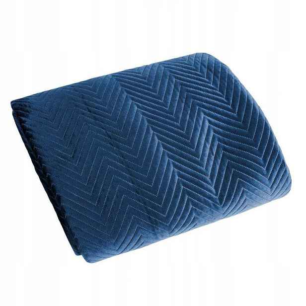 Přehoz deka na postel Sofia 230x260 tmavě modrá Pled