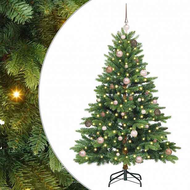 vidaXL Umělý vánoční stromeček s stojanem Zelená 150 cm PE a PVC