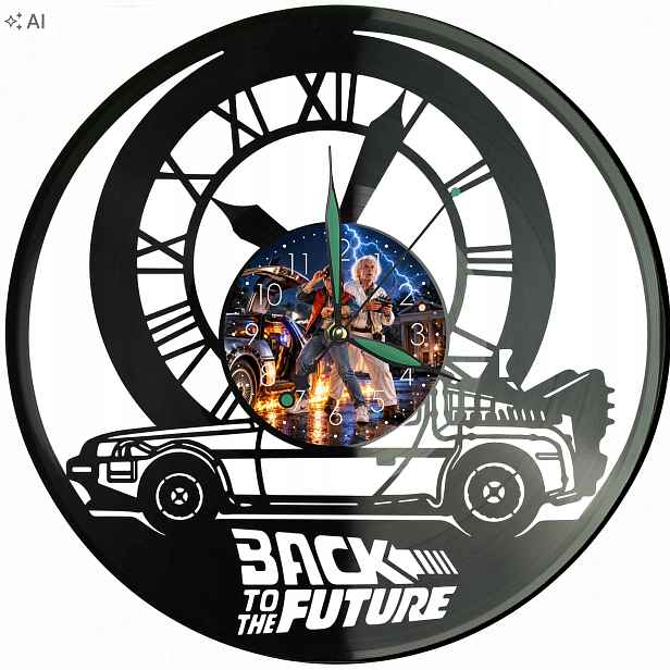 Back To The Future Dekorativní Nástěnné Hodinymoderní Vinylová Deska