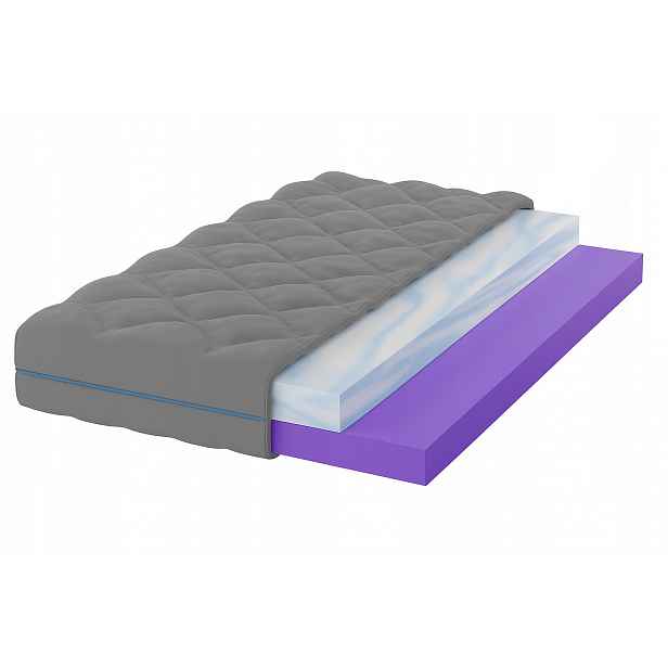 Matrace 100x200 pěnová komfortní 16 cm středně tvrdá Oregon H3 Hr