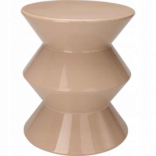 Stolek sloupec Gisa, kovový, Ø 31 cm, přírodní pouštní písek