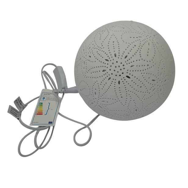 Stolní lampa Gilde, výška 17,5 cm, bílá porcelánová barva