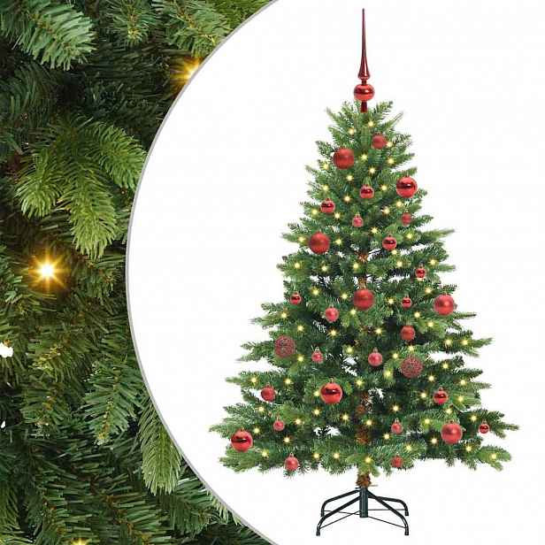 vidaXL Umělý vánoční stromeček s stojanem Zelená 150 cm PE a PVC