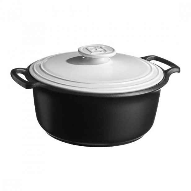 Keramický hrnec Cocotte, 31 cm/5,5 l, "Sublime +", White&Slate - Emile