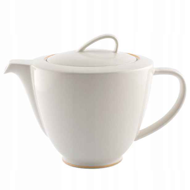 Porcelánová konvička na kávu MariaPaula Nova Ecru Zlatá linka 1,2 l