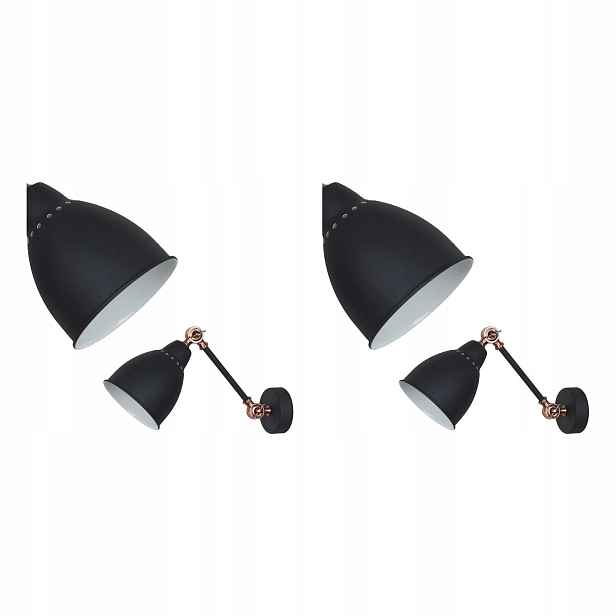Sada 2 černých stylových nástěnných lamp Sonny Italux