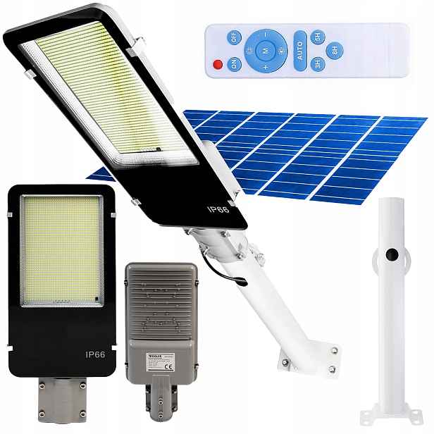 Solární Lampa Led lampa Výkonná 1500 W Zahradní pouliční lampa IP66 dálkové ovládání