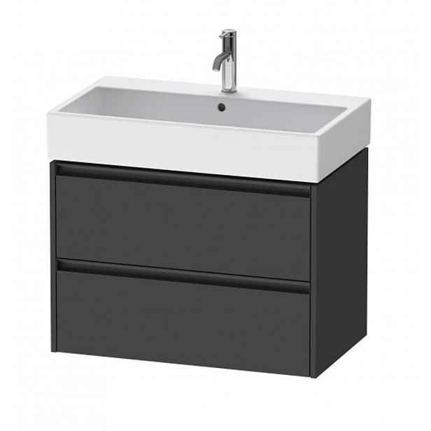 Duravit Ketho.2 - Umyvadlová skříňka 55x78x46 cm, 2 zásuvky, grafit mat K25277049490000