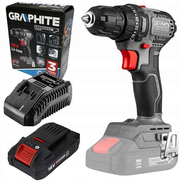 Graphite Aku Vrtačka Bezkartáčový Akumulátor 4 Ah Nabíječka