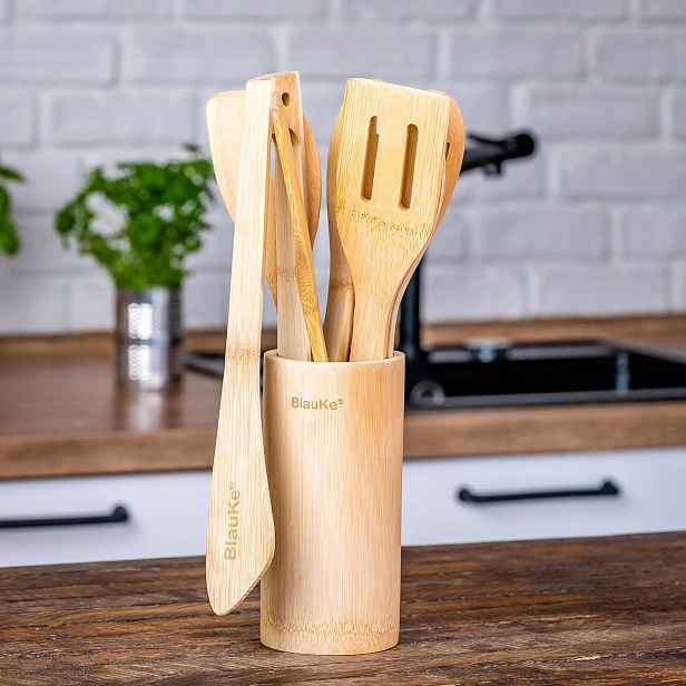 Kuchyňské Náčiní Sada Bambusového Kuchyňského Náčiní, 8 Kusů
