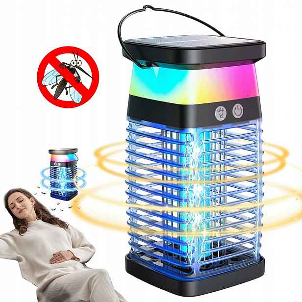 Solární Lampa Insekticidní s Led lampou, Uv lampa Insekticidní vodotěsná