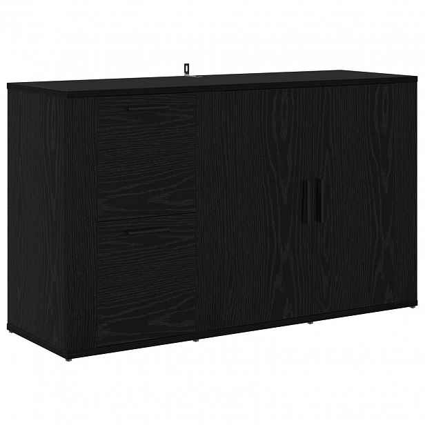 vidaXL Servírovací skříň Černý dub 100 x 33 x 59.5 cm Kompozitní dřevo