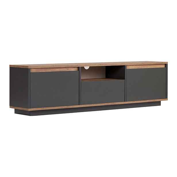 Antracitový TV stolek 160x42x30 cm Sentinel – Kalune Design