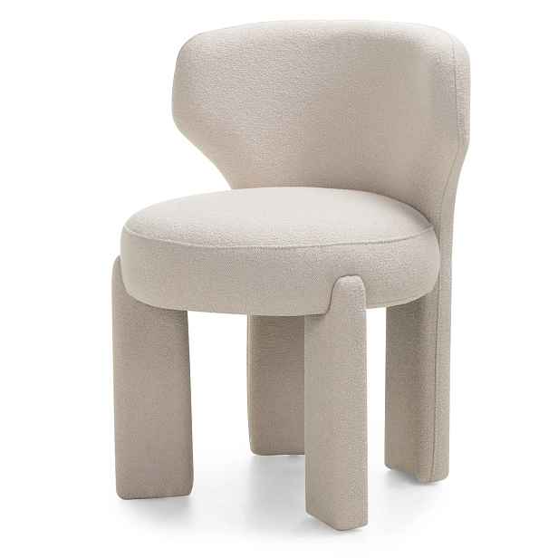 Hector Jídelní designová židle Elaine boucle krémová