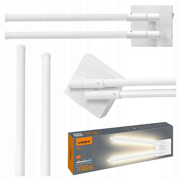 Led Nástěnná Lampa Videx WL042 10W 3000K-4000K-6000K 230V Bílá
