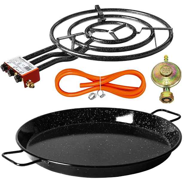 Perfect Home Pael-71 Paella pánev 71 cm s hořákem a hadicí, 3ks
