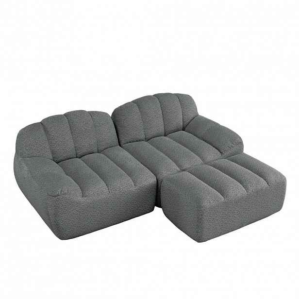 Urban Meuble ROHOVÁ POHOVKA z granulovaného fleecu, bezrámový lounge design bez montáže