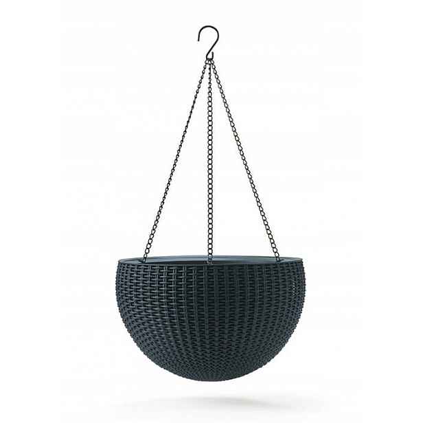 Závěsný Květináč Keter Rattan 8.6L Grafit