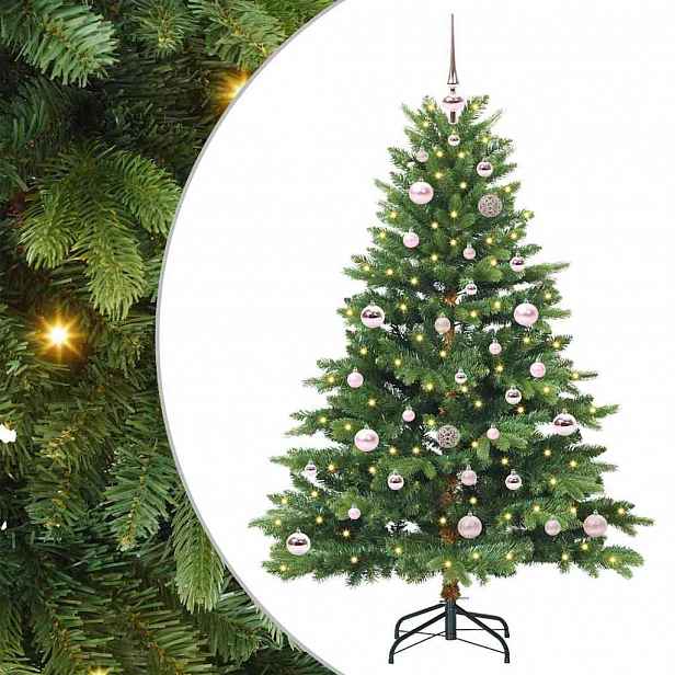 vidaXL Umělý vánoční stromeček s stojanem Zelená 150 cm PE a PVC