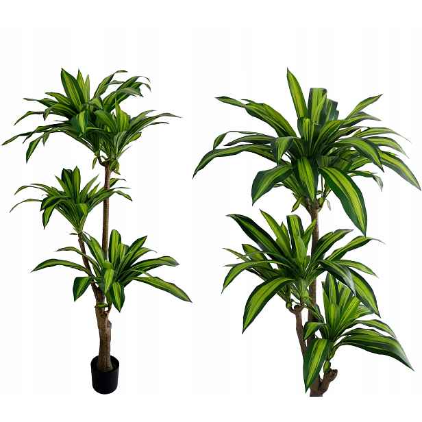 Dracena V Květináči Umělá Dekorativní Rostlina Vysoký Stromek 180 cm