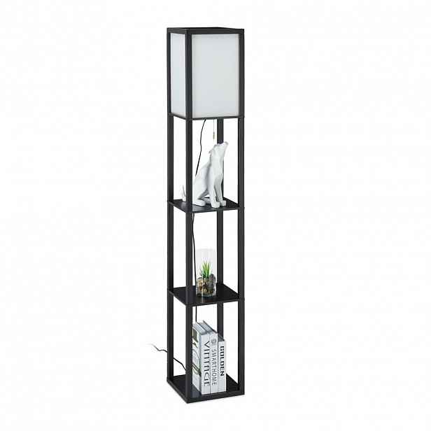 Relaxdays LAMPA Černá s regálem E27