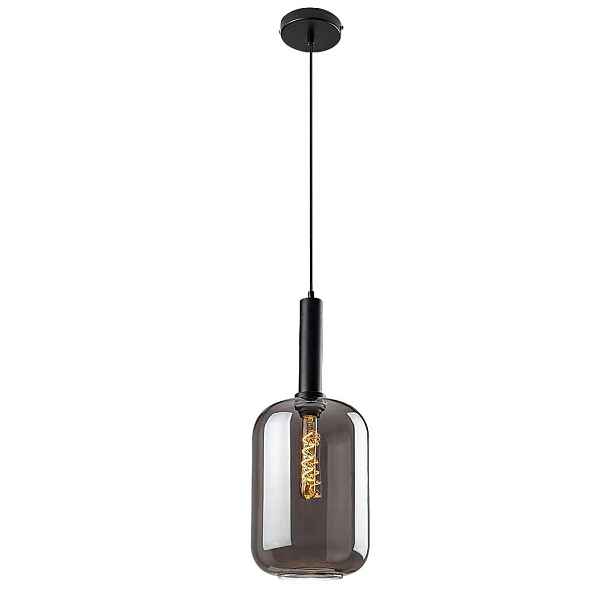 Závěsná lampa z sklo E27 1x40W, černá matná, Lissandra Rabalux