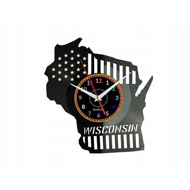 Wisconsin Dárek Originální dekorace do domu Hodiny z vinylové desky