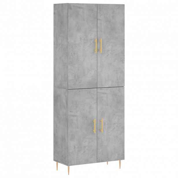 vidaXL Skříň highboard betonově šedá 69,5x34x180 cm kompozitní dřevo