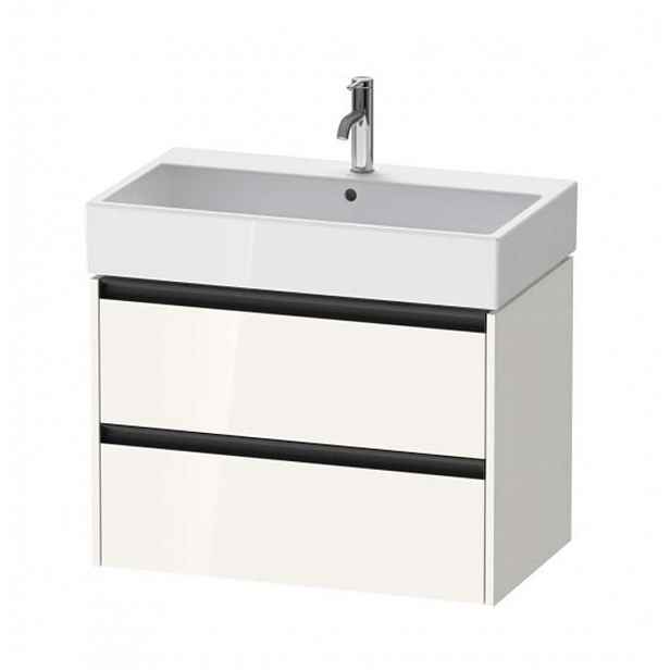 Duravit Ketho.2 - Umyvadlová skříňka 55x78x46 cm, 2 zásuvky, lesklá bílá K25277022220000
