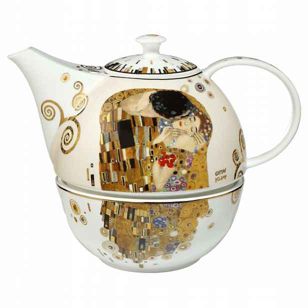 Gustav Klimt-Polibek- Džbán 1,2 l s ohřívačem Goebel