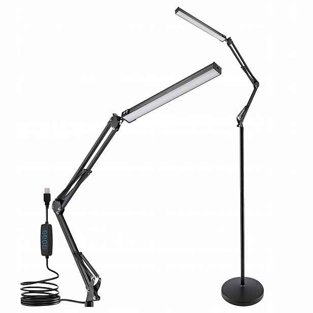 Stojací Led lampa 10W Noční lampička na čtení, vypínač, 3 barvy