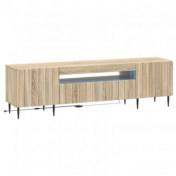 vidaXL LED TV skříň ZWOLLE 153 x 35 x 43 cm Dub sonoma