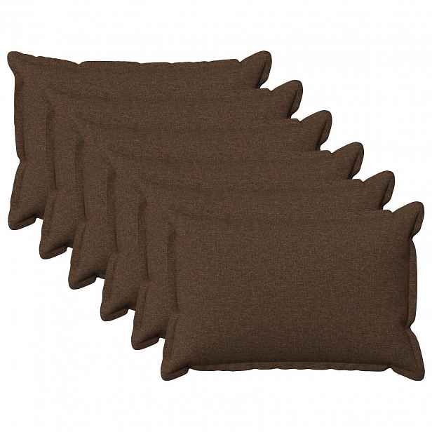 vidaXL Povlak na polštář 6 pcs HOUTEN Hnědá 40 x 60 cm Falešný len