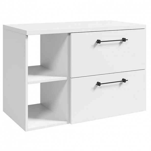 Badplaats SKŘÍŇKA POD UMYVADLO Muro 2 zásuvky bílá - 90 x 45 x 61 cm