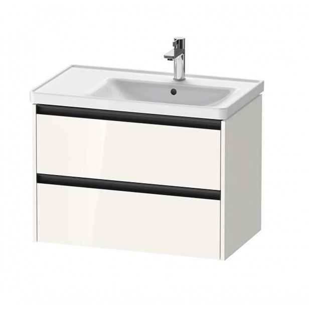 Duravit Ketho.2 - Umyvadlová skříňka 55x78x46 cm, 2 zásuvky, lesklá bílá K25286022220000